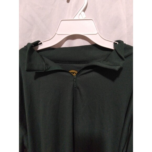 Cabelas Outdoor Gear Underwear Men’s Size XL 1/4 Zipper LS Hunter Green Top - Picture 3 of 6